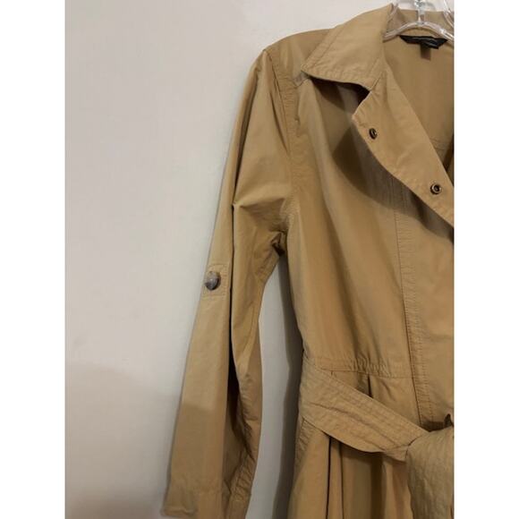 Banana Republic Jumpsuit Romper Tie Waist Womens XS Finley Poplin Camel - Picture 8 of 10